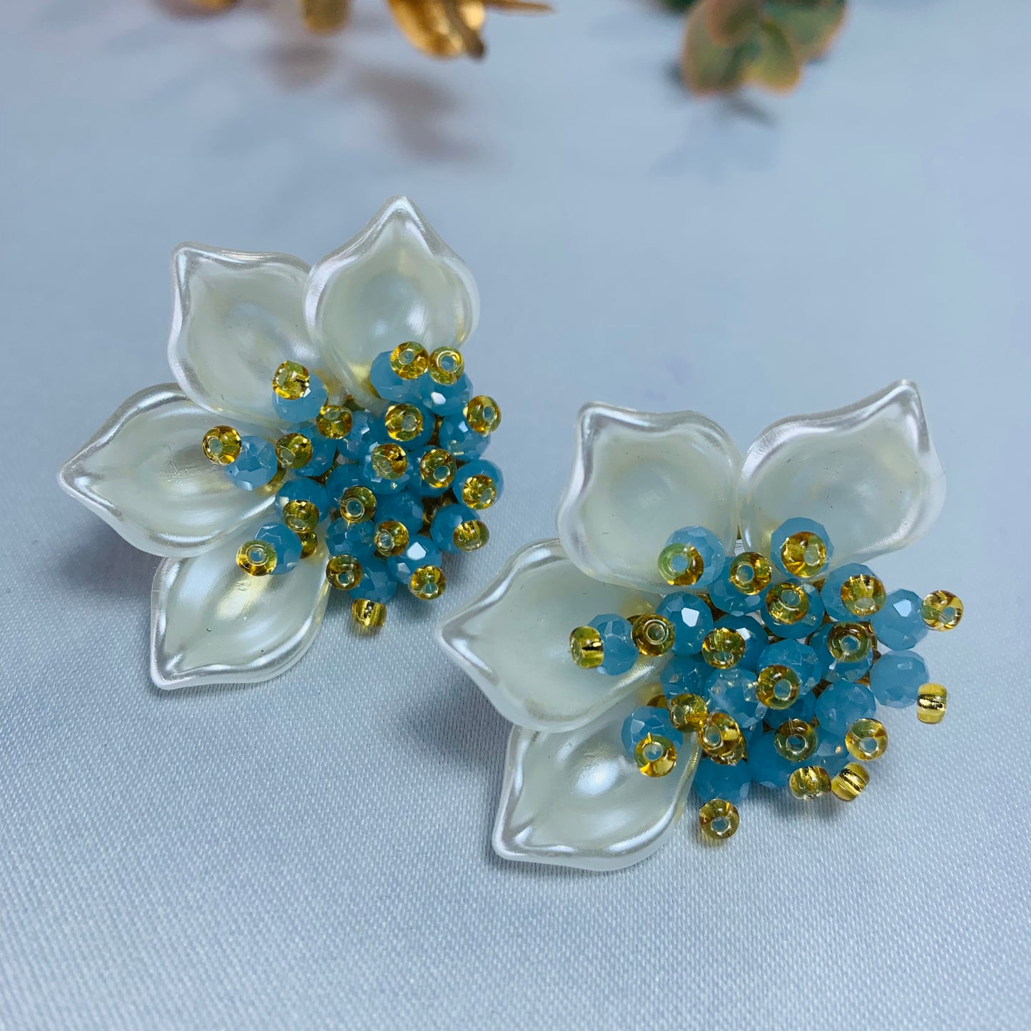 Leaf Earrings (Azules)